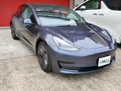 Mossガレージの中古車買取実績｜テスラ モデル3｜東京都目黒区のお客様｜2022(令和4)年02月登録｜走行距離1,450km